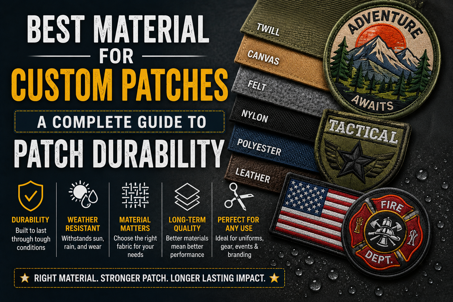 Best Material for Custom Patches: A Complete Guide to Patch Durability